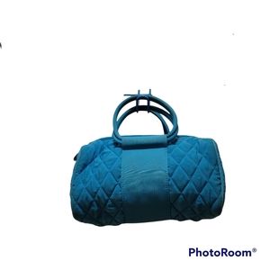 Vera Bradley Miniature Bangle Turquoise Microfiber Purse Bag Handbag Cosmetic